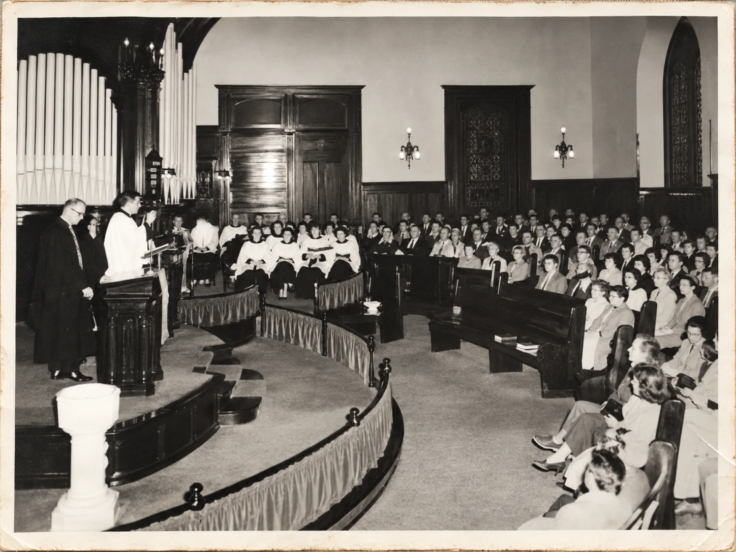 Historic worship service inside Zion Lutheran Church